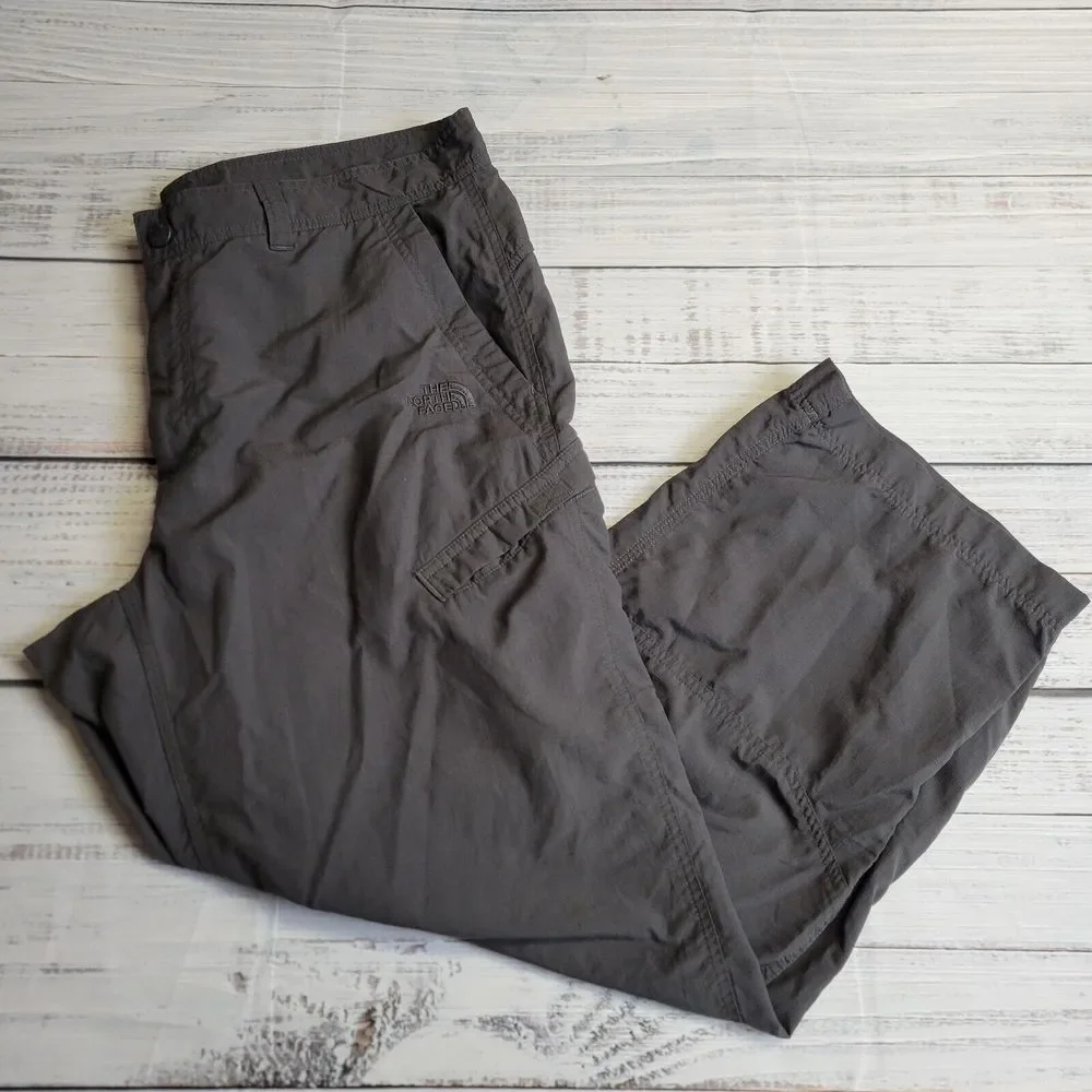 North Face Cargo Pants Mens Large Short 36x27 Grey Lightweight Outpoor Hiking 73